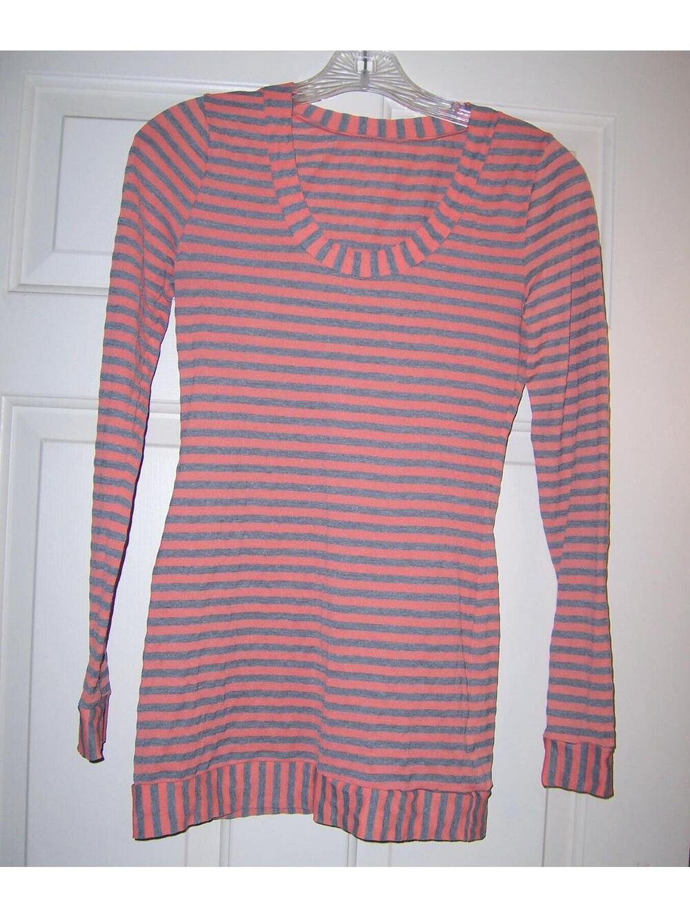 Vintage  Australia METALICUS Striped Long Sleeve Tunic Top